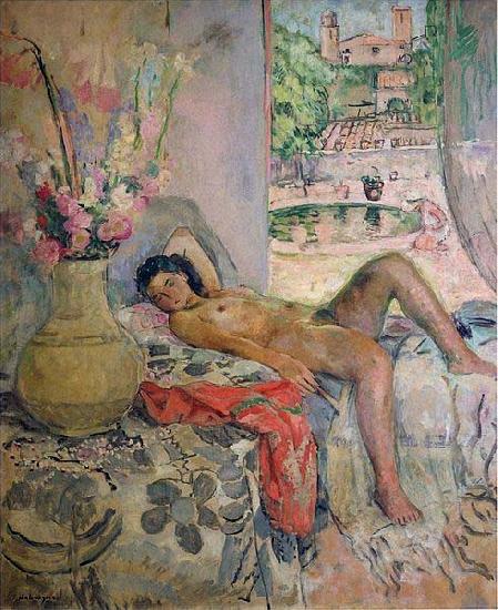 Henri Lebasque Prints Nude portrait by Henri Lebasque, oil painting image